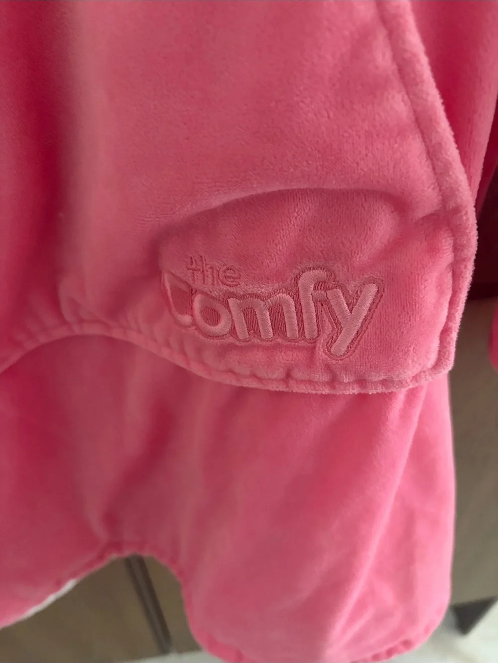 Kids Plush Hooded Pullover in Pink with Sherpa Lining